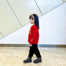 真維斯男童加絨衛衣秋冬女童2025春節喜慶衣服兒童中國風(fēng)拜年衣服 紅蛇字福 140 曬單實(shí)拍圖