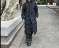 安踏（ANTA）速暖長(cháng)款羽絨服丨防潑水三層聚暖連帽科技保暖男女冬速熱羽絨外套 【速暖防潑水】基礎黑7910-4 M (男170 女165) 曬單實(shí)拍圖