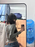 LDBE辣妹純欲蕾絲拼接v領(lǐng)長(zhǎng)袖t恤女2025新款修身內(nèi)搭磨毛打底衫上衣春 灰色 S 曬單實(shí)拍圖