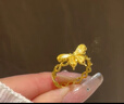 周六福新年禮物  黃金戒指女款5G足金精致金蝴蝶指環(huán) 計價(jià) 13號-3.13g 曬單實(shí)拍圖