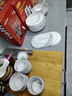思騰碗盤餐具輕奢風餐具套裝家用餐具整套陶瓷釉下彩碗碟碗筷喬遷之喜 6人食配湯碗 32件套 【禮盒包裝 破損包賠】配置見圖2 曬單實拍圖