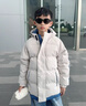 G.DUCKKIDS中大男童羽絨棉服兒童加厚棉衣保暖冬裝棉襖男孩寬松冬季外套洋氣 卡其22026 140 cm 曬單實(shí)拍圖