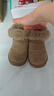 泰蘭尼斯冬季兒童雪地靴加絨厚底防滑靴子男童女寶寶保暖棉鞋棕色27碼 曬單實(shí)拍圖