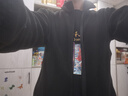 JACK WOKEKNSN秋冬季搖粒絨男士夾克內(nèi)搭戶外抓絨衣外套大碼立領(lǐng)衛(wèi)衣開衫潮牌 黑色 2XL 曬單實(shí)拍圖