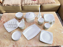 瓷先鋒釉下彩2025新款碗筷簡(jiǎn)約碗碟套裝家用景德鎮骨瓷陶瓷餐具套裝喬遷 釉下彩丨圓形配品鍋 56頭 曬單實(shí)拍圖
