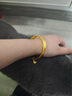 中國黃金（CHINA GOLD）黃金手鐲女三生三世蝴蝶足金999鐲子送女朋友送老婆女友生日禮物 足金三生三世蝴蝶手鐲_58#_約12.23g 曬單實(shí)拍圖