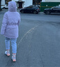 水孩兒（SOUHAIT）童裝男童女童三防羽絨服冬兒童工裝厚外套防風(fēng) 鳶尾紫 160 曬單實(shí)拍圖