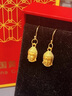 中國黃金（CHINA GOLD）佛頭黃金耳墜女款足金吉祥佛像耳鉤耳環(huán)情人節(jié)生日禮物送女友媽媽 佛頭耳墜【贈S925銀圓珠耳鉤】約0.6g 曬單實(shí)拍圖