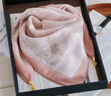 恒源祥護頸小方巾磁吸扣圍巾女秋冬季薄款2025新款絲巾三角感圍脖套 磁吸棉麻-絲錦棉情粉色 曬單實(shí)拍圖