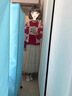 納琳雅Nalinya2025新款冬季套裝新年紅色毛衣+馬甲棉服加絨格子褲三件套 馬甲+蝴蝶毛衣淺紅格子褲 906# S 建議70-95斤 曬單實(shí)拍圖