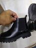 芭比兒童靴子女童短靴秋冬加絨馬丁靴女童皮鞋切爾西皮靴DA6673 黑 33 曬單實(shí)拍圖