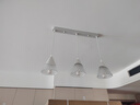 三雄極光 LED吊燈餐廳燈具現(xiàn)代簡約三頭吸頂餐吊燈飾 云藝吊燈白色(配E14光源) 曬單實拍圖