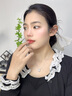 abyb charming「禮盒裝」日富一日山茶花項鏈可旋轉(zhuǎn)閃鋯鎖骨鏈送女友生日禮物 日富一日（百分白） 曬單實拍圖