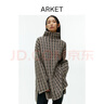ARKET女裝 羊駝毛混紡寬松高領(lǐng)千鳥(niǎo)格毛衣1197721001 米色/棕色 XS 160/80A 曬單實(shí)拍圖