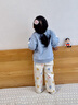 幼歌（YOUGE）【扭扭系列】新嬰幼兒愛心寬松休閑直筒褲斜紋背帶褲 米色（長(zhǎng)褲） 90 cm 曬單實(shí)拍圖