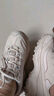 斯凱奇（Skechers）女鞋摩卡熊復古老爹鞋厚底增高緩震休閑鞋896145 自然色/粉紅色/NTPK 38 曬單實拍圖