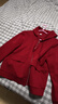 皮爾卡丹（pierre cardin）拉鏈開(kāi)衫連帽衛衣女韓版長(cháng)袖顯瘦女款2025春裝新款酒紅色外套 酒紅色 L 適合105-118斤 曬單實(shí)拍圖