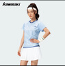 川崎Kawasaki/川崎春夏專(zhuān)業(yè)羽毛球服T恤吸汗透氣男女星河墜夢(mèng)系列款 女款短袖T恤 K1C02-C2004 淺藍紫 XL 曬單實(shí)拍圖