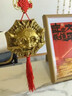 善揚(yáng)黃銅獅咬劍八卦鏡掛件凹凸鏡家用大門(mén)虎頭牌獸頭睚眥獅咬劍掛擺件 精品銅獅咬劍直徑9cm【送流蘇】 曬單實(shí)拍圖