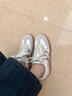 蜘蛛王女鞋平底德訓鞋2025春夏季新款真皮鞋子女士ins潮鞋休閑板鞋女款 銀色【真皮軟底軟面】 37 (235mm) 曬單實(shí)拍圖