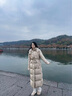 玖姿·安娜蔻【冰原系列】白鵝絨保暖長款三防羽絨服女2024冬款 米色 M 曬單實拍圖