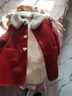 G.DUCKKIDS女童外套2024新款秋冬款兒童中長(cháng)款加絨加厚毛呢外衣女孩紅色大衣 紅色 包包 160 cm 曬單實(shí)拍圖