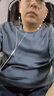 特步（XTEP）加絨衛(wèi)衣長袖t恤男春秋季男士休閑運動服上衣針織套頭衛(wèi)衣外套男 灰蘭 XL /180 曬單實拍圖