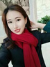 朗琦威尊圍巾女冬季保暖圍脖護頸仿羊毛加厚披肩媽媽圍巾女2024新款年會 酒紅色【80%的人選擇】 精品禮盒裝 曬單實拍圖