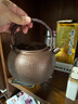 容山堂茶壺燒水壺紫銅手工泡茶壺煮茶器大號大容量煮茶壺高檔功夫茶具 純銅錘目紋提梁壺-直口900ml 曬單實拍圖
