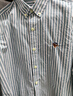 Colombass純棉條紋襯衫男長(cháng)袖修身免燙加大碼男士全棉牛津紡商務(wù)休閑襯衣 PL112青綠條紋 39/M 曬單實(shí)拍圖
