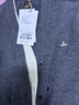 Navigare意大利小帆船純羊毛女士毛衣秋冬寬松V領(lǐng)開衫假兩件保暖羊毛衫女 暗巖灰/白 M 曬單實拍圖