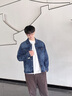 增致牛仔男士牛仔外套男2025春秋男款長(cháng)袖上衣男休閑丹寧工裝夾克外衣 曬單實(shí)拍圖