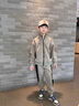 G.DUCKKIDS男童春秋裝套裝2025新款寶寶春秋款帥氣5兩件套6兒童秋季運(yùn)動(dòng)衣服 豆綠色 130 cm 曬單實(shí)拍圖