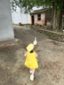 韞舜兒童小方巾頭巾田園圍巾圍脖嬰幼兒出門防風(fēng)紗巾女童攝影拍照領(lǐng)巾 田園方巾【波點黃+格子黃】 45*45 曬單實拍圖