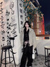 BJHG不計后果美式傘兵褲女秋季2025新款潮牌高級感寬松百搭休閑闊腿褲 煙栗黑 M 曬單實(shí)拍圖