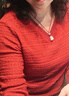 她享長(cháng)袖T恤女新年穿搭V領(lǐng)針織打底衫紅色百搭女士上衣 T143T2022 曬單實(shí)拍圖