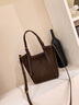 viney牛皮包包女包新款托特包輕奢單肩手提包生日禮物高級感送女友老婆 【咖啡色】女生實(shí)用走心 時(shí)尚品牌小眾百搭休閑通勤大包 曬單實(shí)拍圖