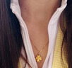 中國黃金（CHINA GOLD）四葉草黃金項鏈女2025新款足金吊墜七夕情人節(jié)禮物送女友老婆生日 足金四葉草吊墜-贈s925金色鏈 曬單實拍圖