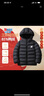 特步（XTEP）特步童裝男童白鴨絨羽絨服輕薄款2024新款兒童冬裝中大童保暖外套 純正黑 130cm 曬單實拍圖