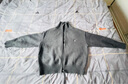 Basic House/百家好翻領(lǐng)雙頭拉鏈毛衣冬加厚時(shí)尚小狗刺繡開(kāi)衫外套 灰色 S 曬單實(shí)拍圖