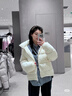 UR冬季新款女裝時(shí)尚超寬松不可拆連帽羽絨服UYU140013 米白 S(XS-S) 曬單實(shí)拍圖