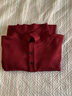 恒源祥鄂爾多產(chǎn)秋冬季純色翻領(lǐng)羊毛絨衫男中年寬松加厚保暖毛衣針織衫 SY1588-羊毛衫-酒紅 3XL 185推薦165-180斤 曬單實(shí)拍圖