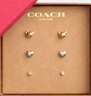 蔻馳（COACH）【新年禮物】奧萊女士小熊愛(ài)心耳釘套裝高級感首飾禮物 金色/銀色 曬單實(shí)拍圖