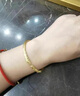 妙聚福黃金手鐲9999金包銀如意金箍棒開口送女友足金足銀百搭送老婆禮物 金1.5克 金箍棒開口手鐲 重約45克 曬單實拍圖