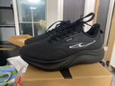 鴻星爾克凌躍2跑鞋加絨款冬季新款保暖棉鞋跑步鞋緩震加棉運動(dòng)鞋子男鞋 正黑 革面加絨 39 曬單實(shí)拍圖