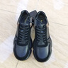 雅格獅丹（Aquascutum）男鞋2025夏季新款透氣防臭休閑運動鞋男士頭層牛皮鞋子男 黑色 40 【偏大一碼】 曬單實拍圖