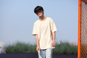 名創(chuàng)優(yōu)品（MINISO）2件裝短袖t恤男夏季純白色重磅純棉寬松半袖男生百搭休閑大碼體恤 【2件裝】白色(空白)+淺米(空白) XL 180 (不起球不掉色) 曬單實拍圖