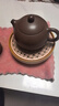 美杜小茶盤(pán)壺承汝窯干泡臺茶承陶瓷家用淋壺儲水蓋碗茶托盤(pán)瀝水茶臺 黃汝窗花壺承 曬單實(shí)拍圖