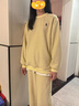 兜兜王國女童套裝寬松兩件套兒童中大童童裝2025春秋新款女孩刺繡洋氣簡(jiǎn)約 黃色 兩件套 160 曬單實(shí)拍圖