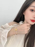 炙真銀樓和田玉手串銀手鏈女士七夕情人節(jié)禮物生日紀念日送女友老婆手鐲 【蓮花】和田玉·銀手串 曬單實拍圖